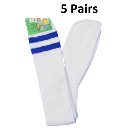 Socks White/Blue Stripes